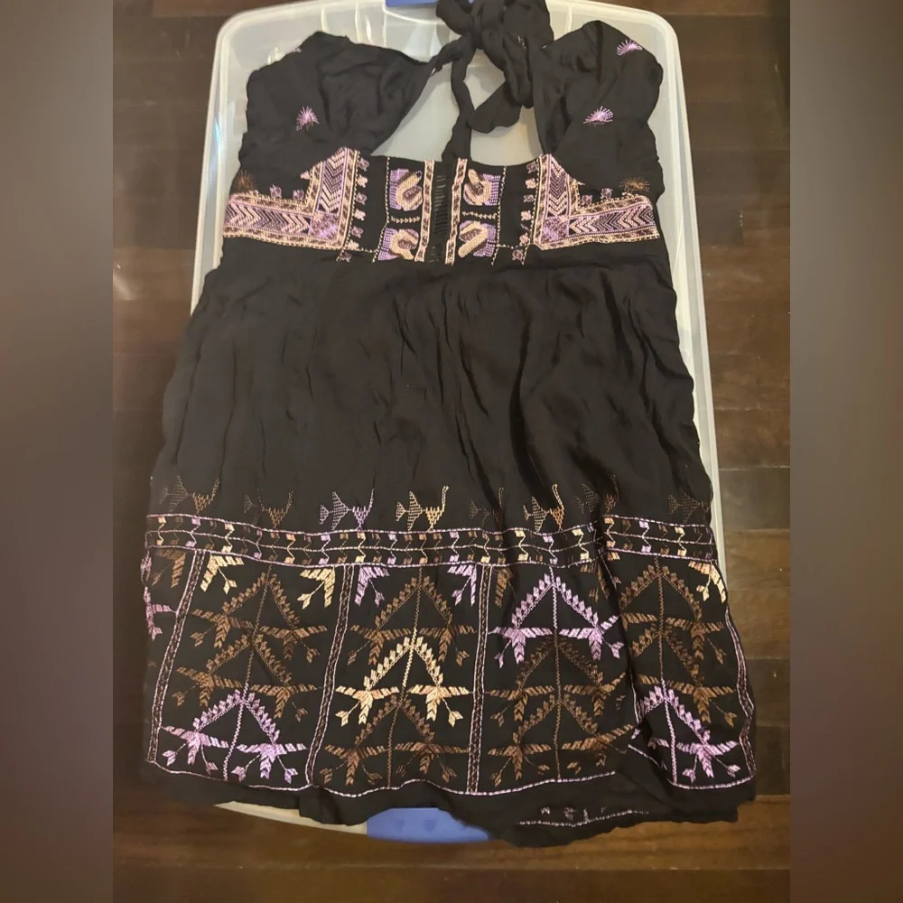 Free People Rhiannon Black Dress with Detailed Embroidery, Women’s Size XS NWT - Picture 5 of 6